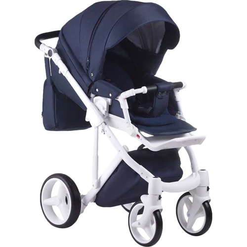 Коляска 2 в 1 Adamex Luciano jeans Q5 темно-синий (622853): Возможность установки люльки есть