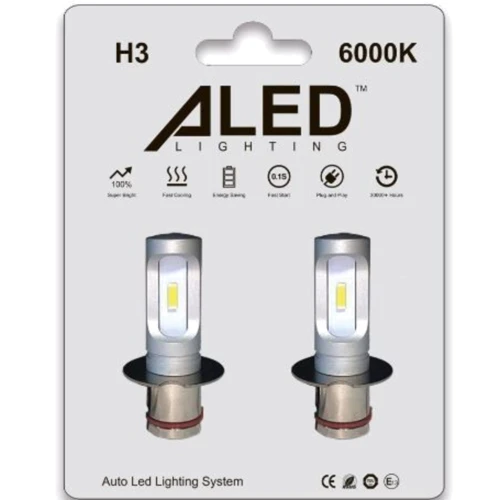 Светодиодные лампы ALed H3 6000K 15W H3A01 (2шт): Цветовая температура, K 6000