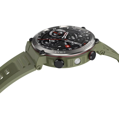 Смарт-часы Blackview W50 Pro Green: Особенности Голосовой помощник, Динамик (громкая связь), Встроенный микрофон, Функция звонка, Компас, Фонарик, Влагозащищенные, Гибридные, Большой экран
