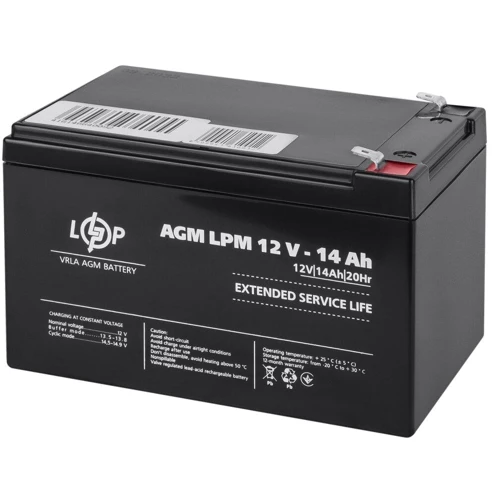 Аккумуляторная батарея LogicPower LPM 12V 14Ah, AGM (4161): Напряжение, В 12