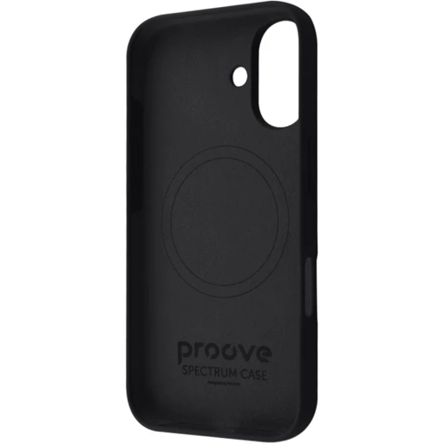 Чехол для iPhone Proove Spectrum Case with Magnetic Ring Deep Black for iPhone 16: Цвет черный