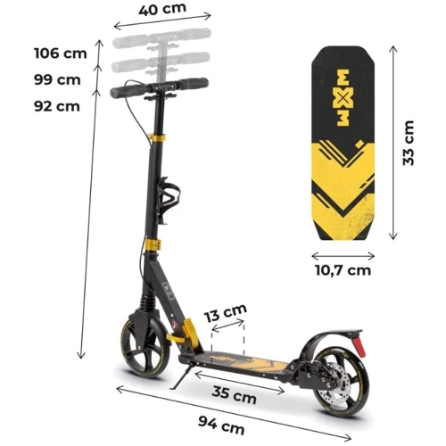 Самокат з дисковим гальмом Kidwell WXM RST-B02 Yellow фото 12