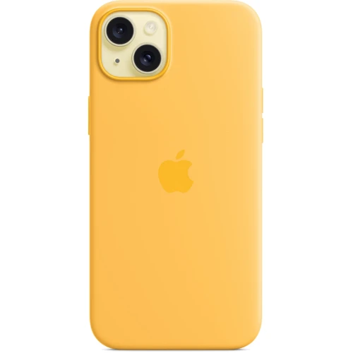 Чохол для iPhone Apple iPhone 15 Plus Silicone Case with MagSafe - Sunshine (MWNF3ZM/A): Матеріали Силикон