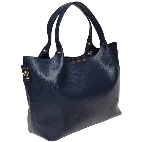 Кожаная сумка тоут Ricco Grande синяя (1L943-blue): Материал Натуральная кожа