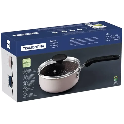 Ківш Tramontina Tunis з кришкою 1.35 л 16 см Blue (28723/116)