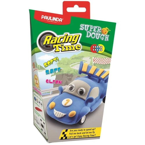 Масса для лепки Paulinda Super Dough Racing time Машинка синяя инерционный механизм PL-081161-1