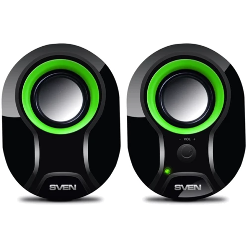 Акустична система SVEN 290 Black / Green: Формат акустики 2.0