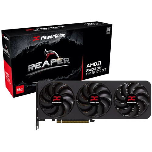 Видеокарта PowerColor Reaper AMD Radeon RX 9070 XT 16GB GDDR6 (RX9070XT 16G-A): Назначение Профессиональные