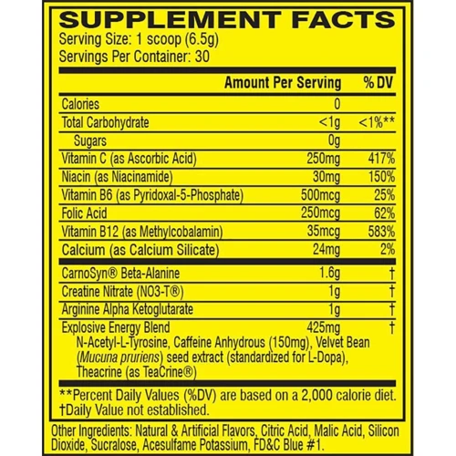 Предтренировочный комплекс Cellucor C4 Original 180 g /30 servings/ Icy Blue Razz: Тип Комплекс до тренировки