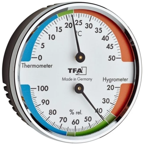 Термогігрометр TFA, кольорова шкала, d=71х23 мм: Виробник TFA