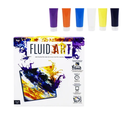 Набор креативного творчества Danko Toys "Fluid ART" FA-01-01-2-3-4-5 (FA-01-01)