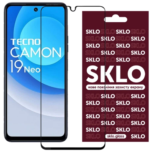 Tempered Glass Black для TECNO Camon 19 (CI6n) / 19 Pro (CI8n): Тип защитное стекло