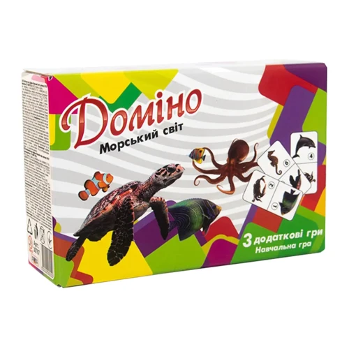 Настольная игра Strateg Домино Морской мир (30767 (укр.)
