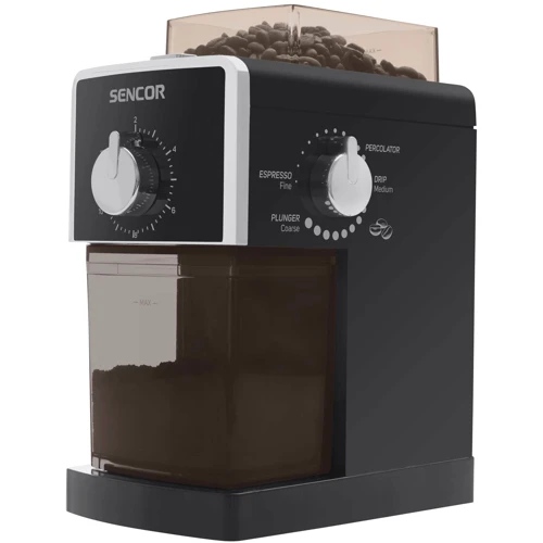 Кавомолка Sencor SCG 5050BK: Місткість, г 180