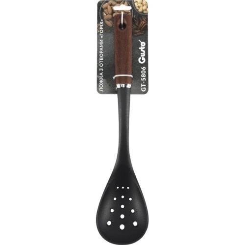 Ложка с отверстиями Gusto GT-5806 Орех нейлон (118607)