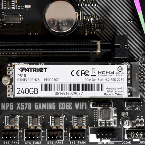 PATRIOT P310 240 GB (P310P240GM28) UA: Форм-фактор M.2 (2280)
