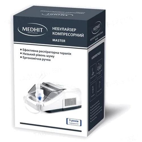 Ингалятор MEDHIT Ингалятор небулайзер MASTER компресорний: Производительность распыления, мл/мин 0.1