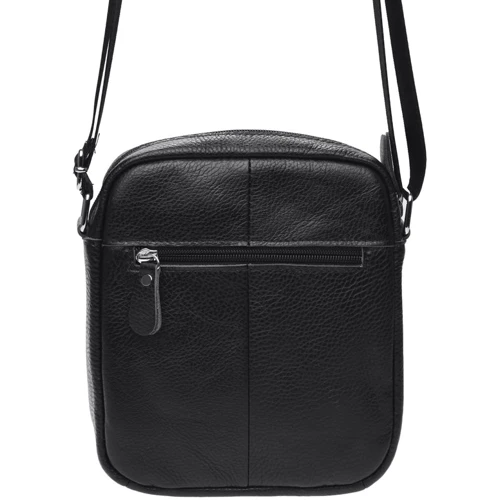 Мужская сумка через плечо Keizer черная (K10082-black): Фактура Матовая, Зернистая