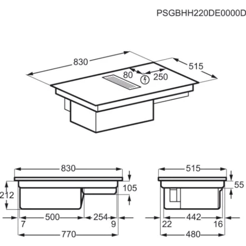 Варочная поверхность AEG CCE84779FB: Количество конфорок 4