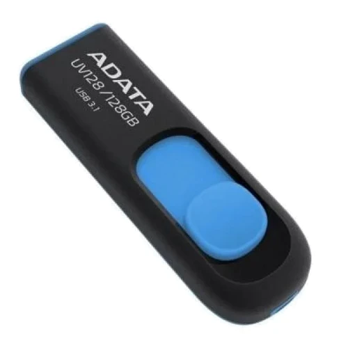 USB-флешка ADATA 128GB UV128 USB 3.1 Black/Blue (AUV128-128G-RBE): Максимальна швидкість читання, МБ / с 100