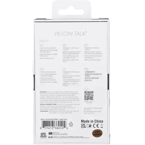 Скляний анальний затор Pillow Talk - Fancy - Luxurious Glass Anal Plug