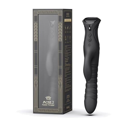 Пульсатор-кролик с вибрацией Zalo Mose 2 Obsidian Black