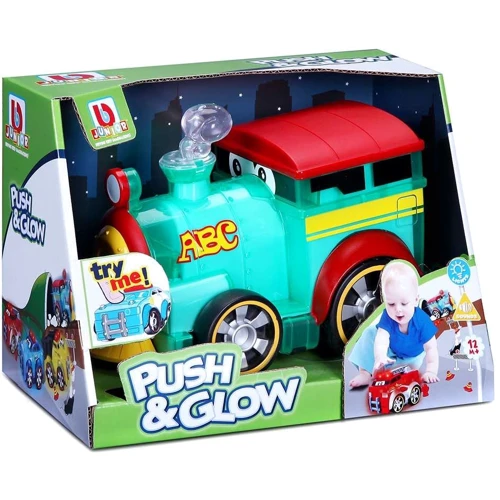 Игровая автомодель Bb Junior - паровоз, Push & Glow (16-89005)