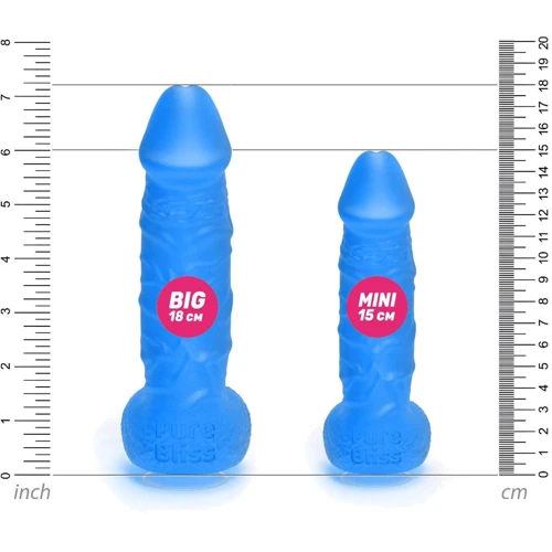 Крафтове мило-член із присоскою Pure Bliss BIG Dark Blue, натуральне