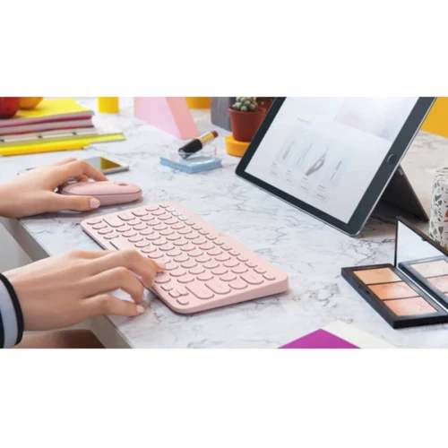 Клавіатура Logitech K380 для Mac Pink (920-010406): Додатково без цифрового блока