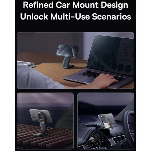 Тримач Baseus Car Holder Magnetic C02 Mega Black (C40169002113-00) для Apple iPhone 16 I 15 I 14 I 13 I 12 series фото 14