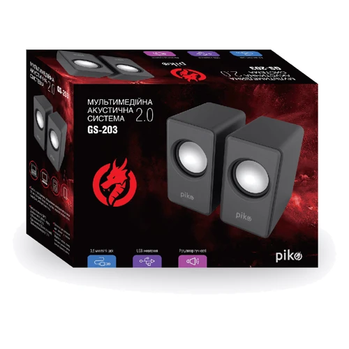 Акустична система Piko GS-203 Black: Діапазон відтворюваних частот 200 - 16000 Гц