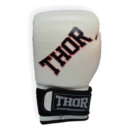 Перчатки боксерские THOR RING STAR 16oz /Кожа /бело-красно-черные фото 1