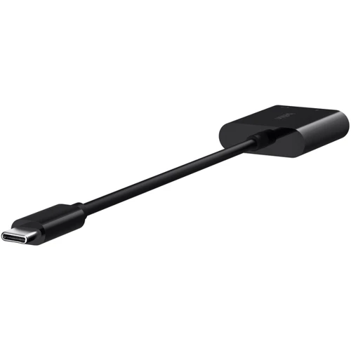 Адаптер Belkin Adapter RockStar USB-C to USB-C+3.5mm Black (NPA004btBK): Додаткові роз'єми 3.5mm Headphone, USB-C