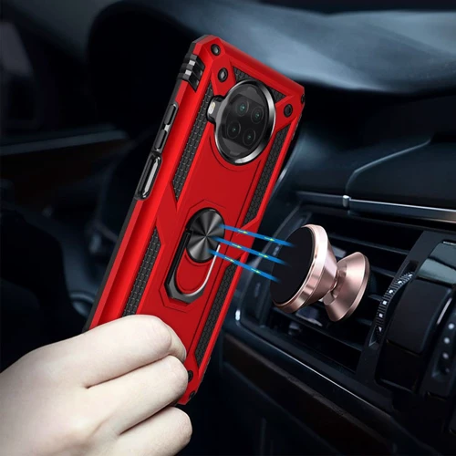 Чехол для телефонов Mobile Case Shockproof Serge Magnetic Ring Red for Xiaomi Mi 10T Lite: Пленка в комплекте нет
