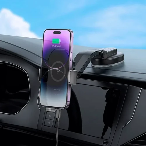 Тримач Borofone Car Holder BH206 Wireless Charger 15W Black