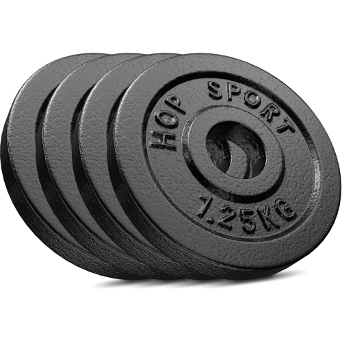 Млинці для штанг і гантель Hop-Sport ELITUM сет із металевих дисків 4 х 1.25 кг
