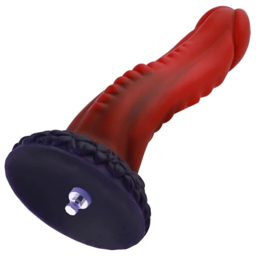 Фалоімітатор-насадка Hismith 8.35" Curved Silicone Dildo Red Monster Series: Призначення Вагінальні