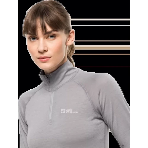 Термолонгслив Jack Wolfskin Alpspitze Wool L/S HZ W 1808721_6555 44 (M) серый фото 3