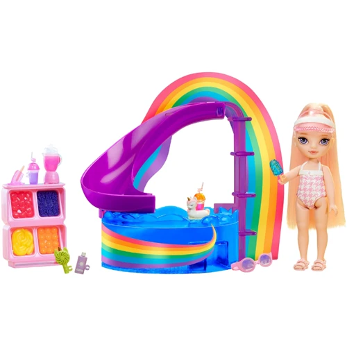 Игровой набор с куклой Rainbow High серии "Littles" – Радужный праздник в бассейне с аксессуарами (522249) фото 5
