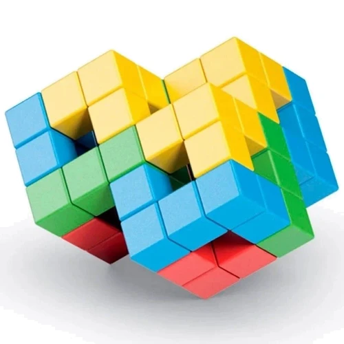 Магнітні кубики Geomag Magicube FColor Recycled Crystal еко 64 деталі (57): Рекомендований вік от 1 года
