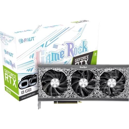 Відеокарта Palit GeForce RTX 3070 GameRock OC V1 (NE63070H19P2-1040G/LHR): Обсяг пам'яті, Гб 8