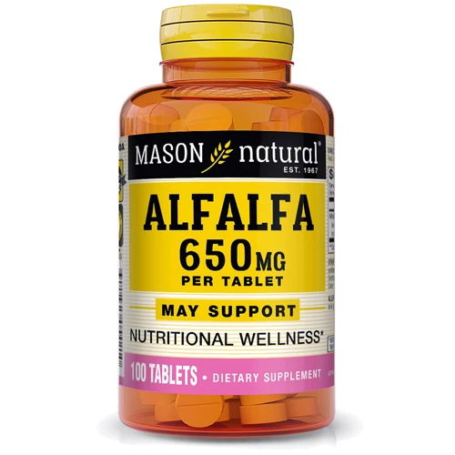 Mason Natural Alfalfa 650 mg Люцерна 100 таблеток