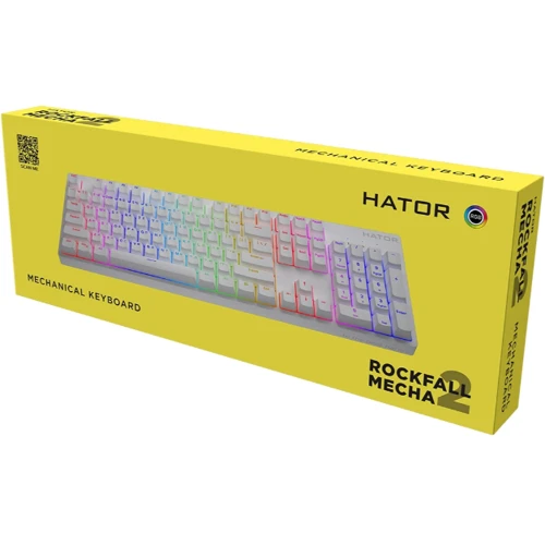 Клавиатура HATOR Rockfall 2 Mecha Orange White (HTK-711): Дополнительно подсветка клавиш