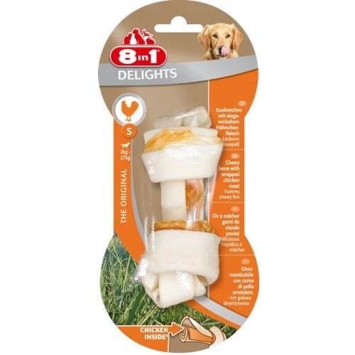 Лакомство 8in1 Delights кость с куриным мясом S 11 см (4048422102403)