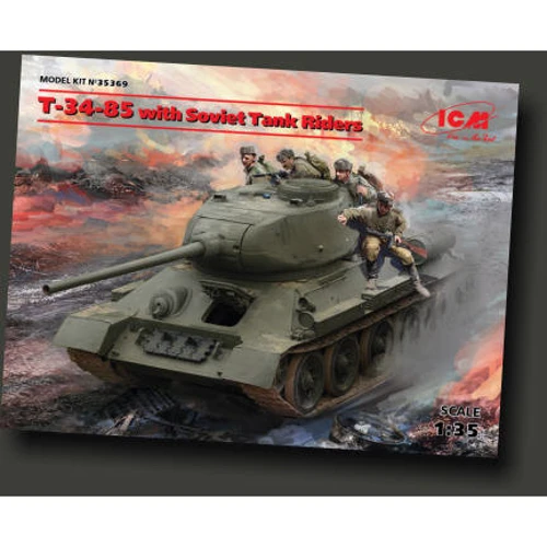 Модель ICM Танк Т-34-85 с советским танковым десантом (ICM35369)