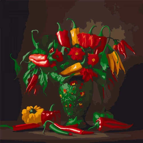 Картина по номерам Origami Яркий перец 40x40 см LW32020