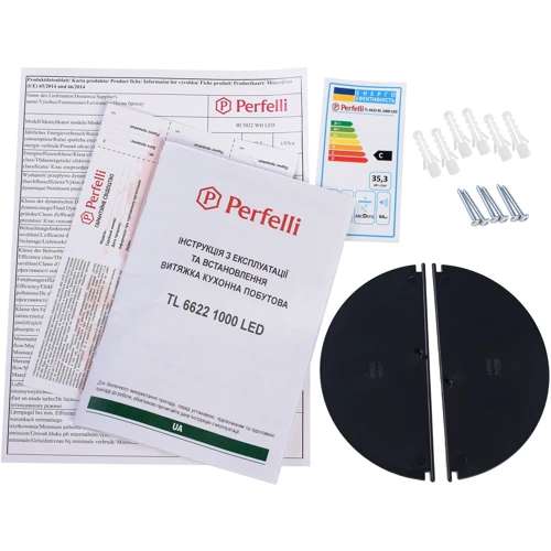 Витяжка Perfelli TL 6622 BL 1000 LED: Управління механічне