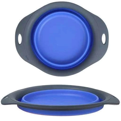 Миска складана Dexas Collapsible Pet Bowl для собак велика 1440 мл синя (dx30795): Матеріал Пластик