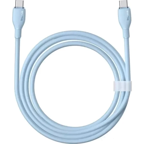 Кабель Baseus Cable USB-C to USB-C Pudding Series Fast Charging Cable 100W 1.2m Blue (P10355702311-00) фото 3