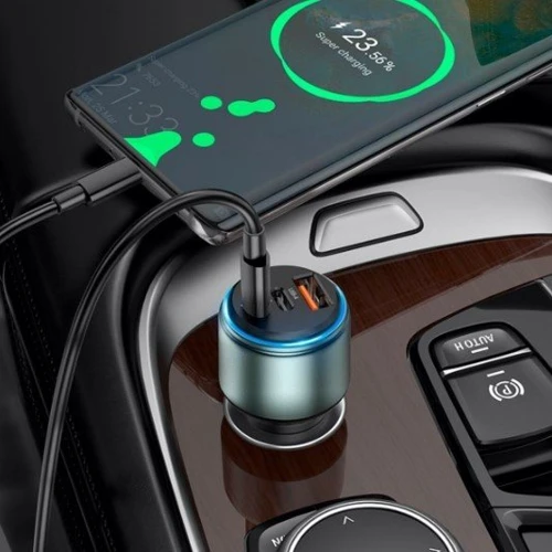 Зарядное устройство Hoco Car Charger NZ9 USB+2xUSB-C 95W Black with USB-C Cable (6931474795120) фото 5
